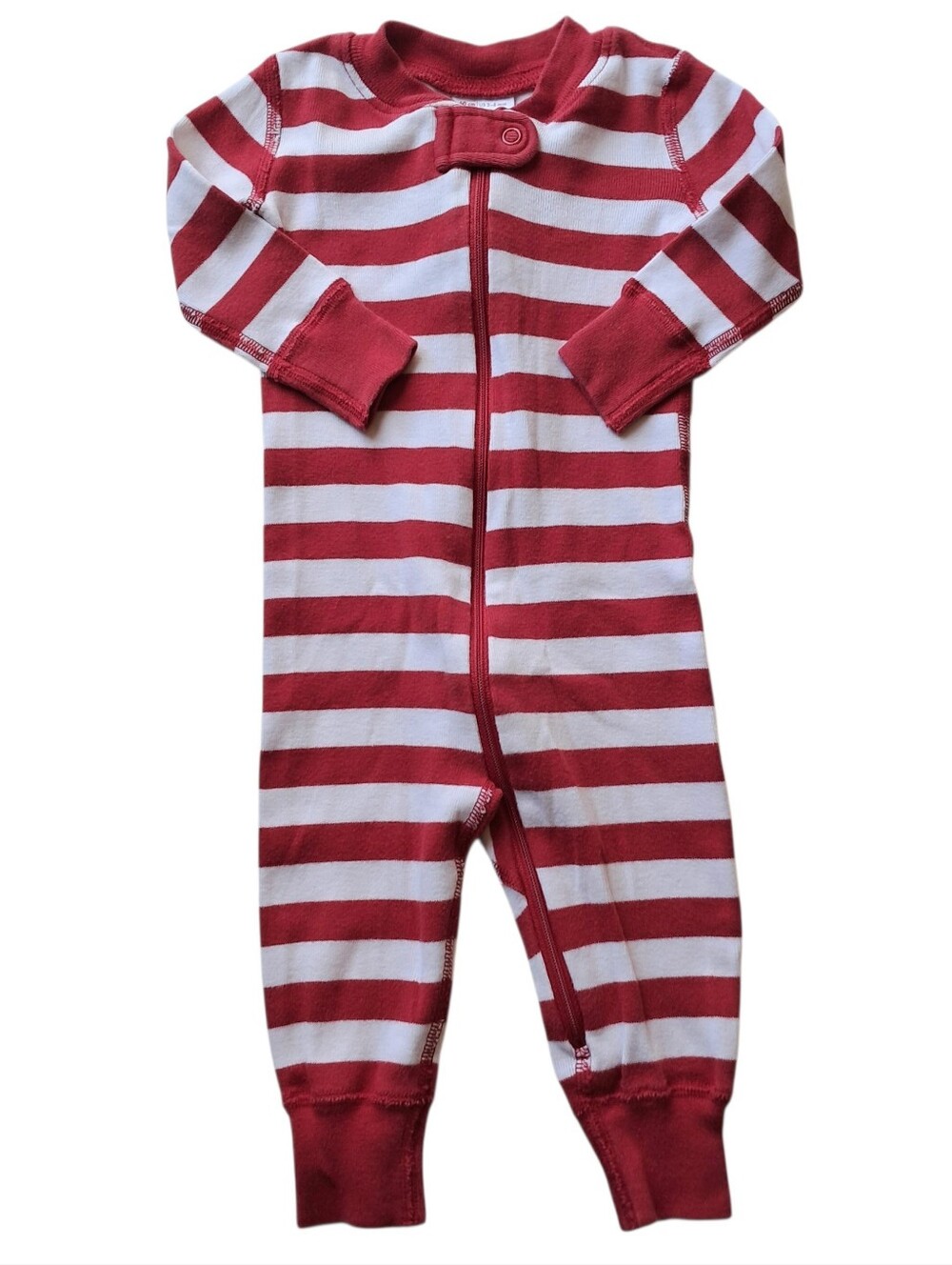 Hanna Andersson Red & White Striped Pajamas Size 3-6 Months